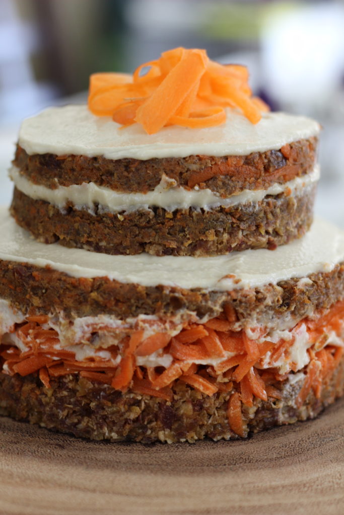 Raw Carrot Cake Plant Based Vegan Gluten Free