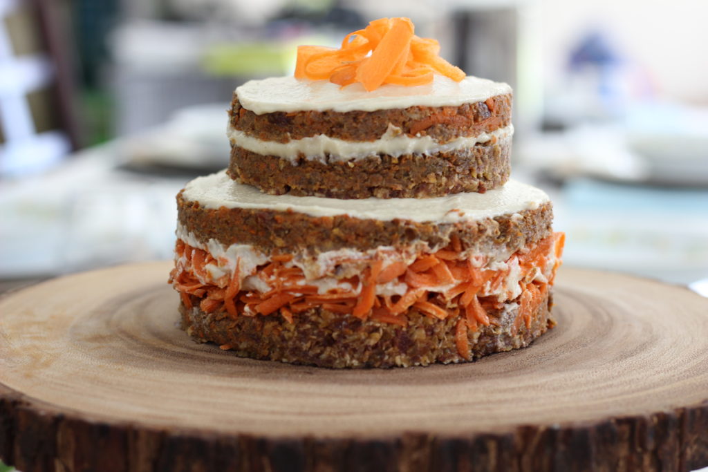 Raw Carrot Cake Plant Based Vegan Gluten Free