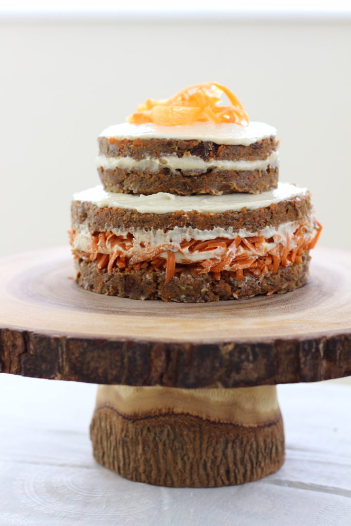 Raw Carrot Cake Plant Based Vegan Gluten Free