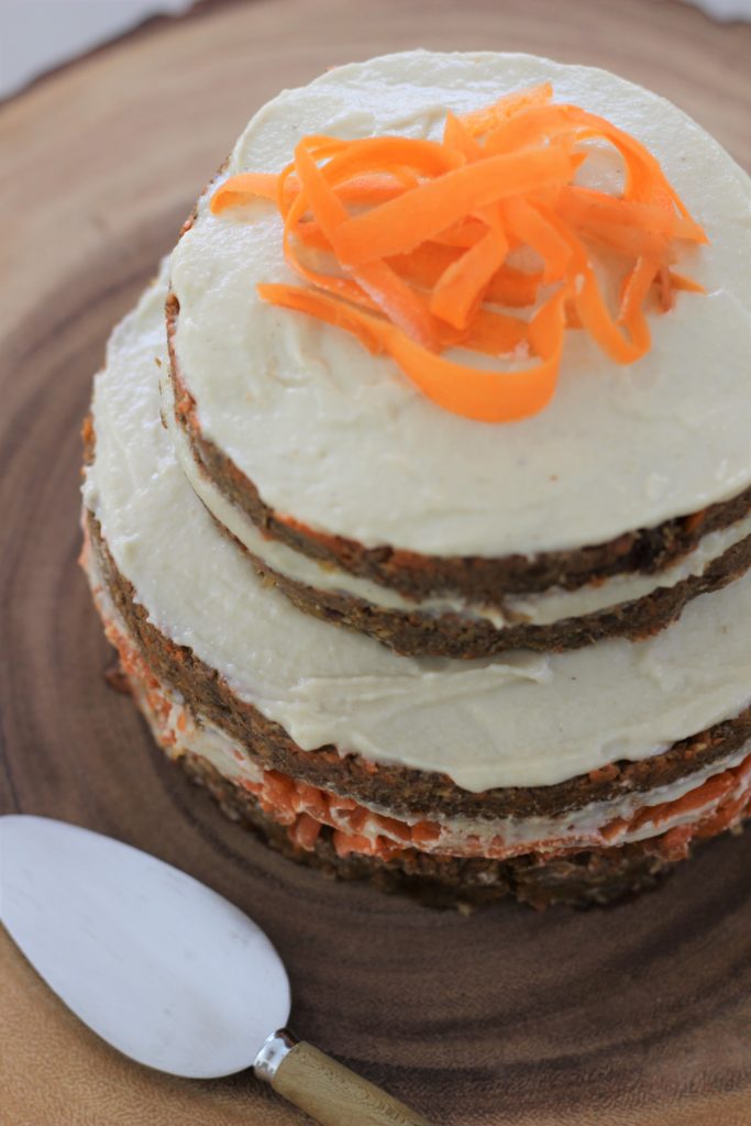 Raw Carrot Cake Plant Based Vegan Gluten Free