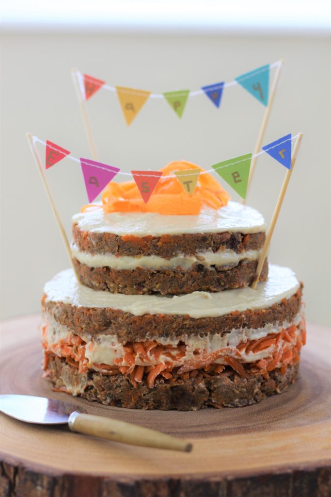 Raw Carrot Cake Plant Based Vegan Gluten Free