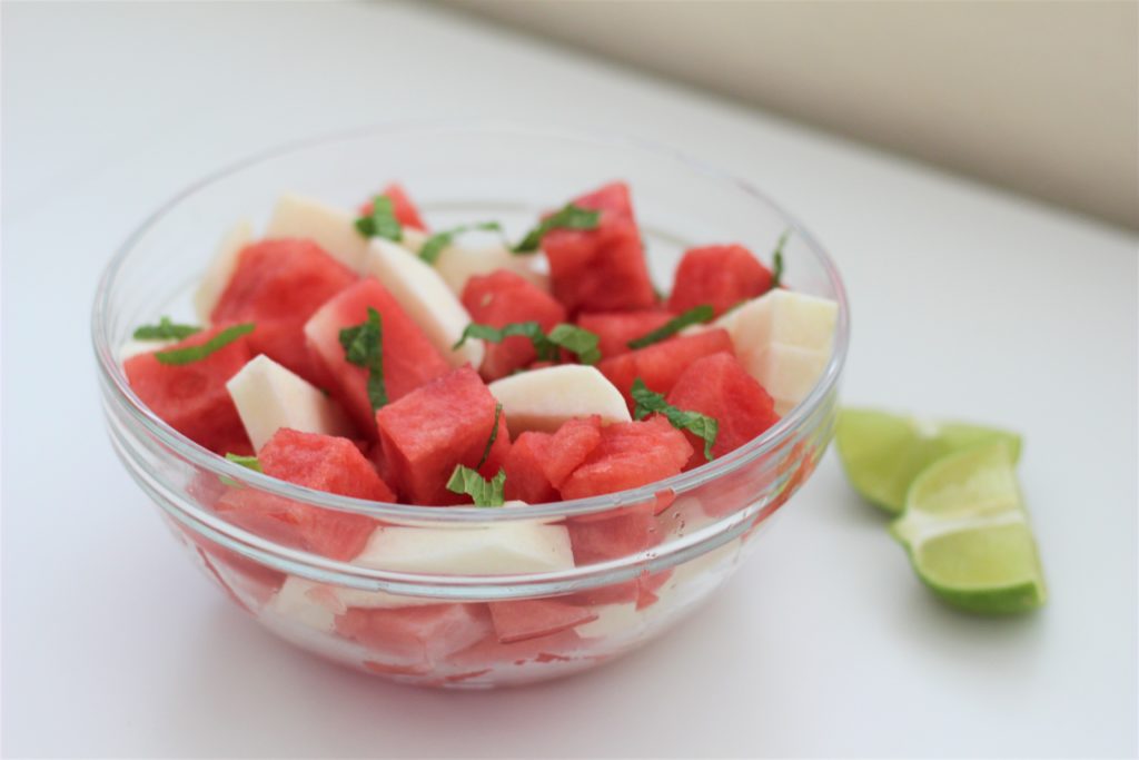 Watermelon Jicama Summertime Salad Vegan Plant Based Sprout Belly